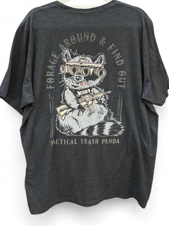 Trash & Luxury Other - Trash & Luxury Men's Dark Gray 'Tactical Trash Panda' Graphic Tee